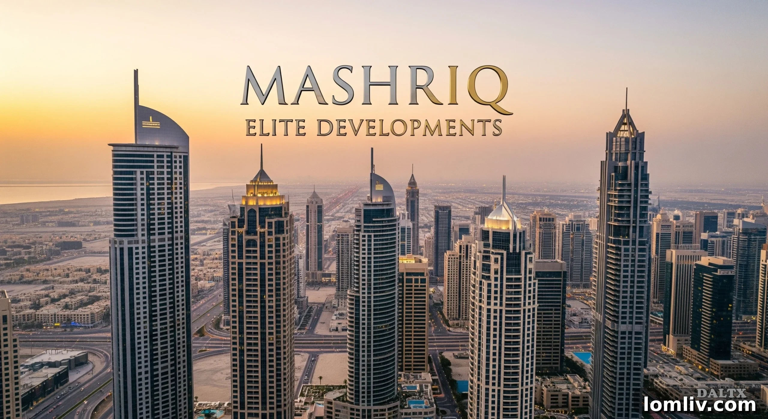 Luxury apartment building in Dubai with modern design.