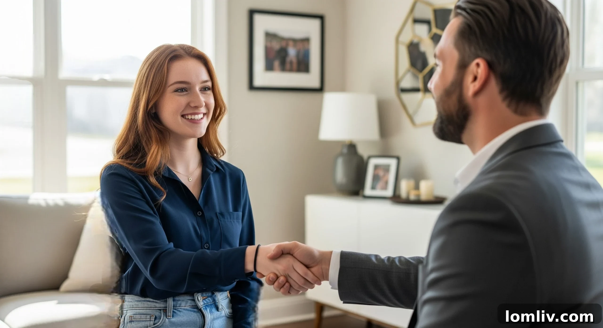 A real estate agent discussing terms with a homeowner, emphasizing the importance of negotiation.