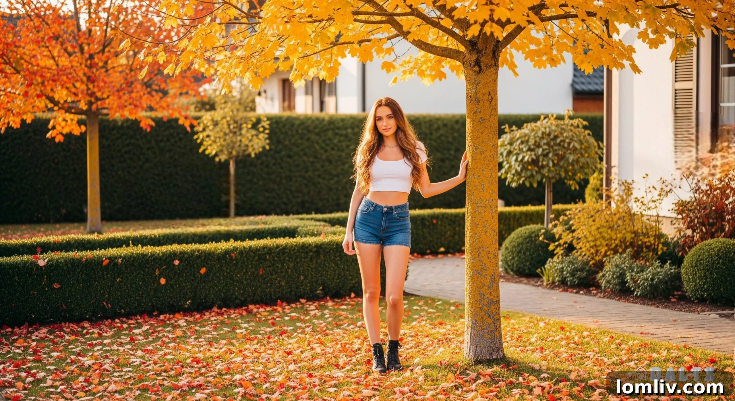 A family enjoying the autumn leaves in Dallas, hinting at buyers wanting to settle before holidays.
