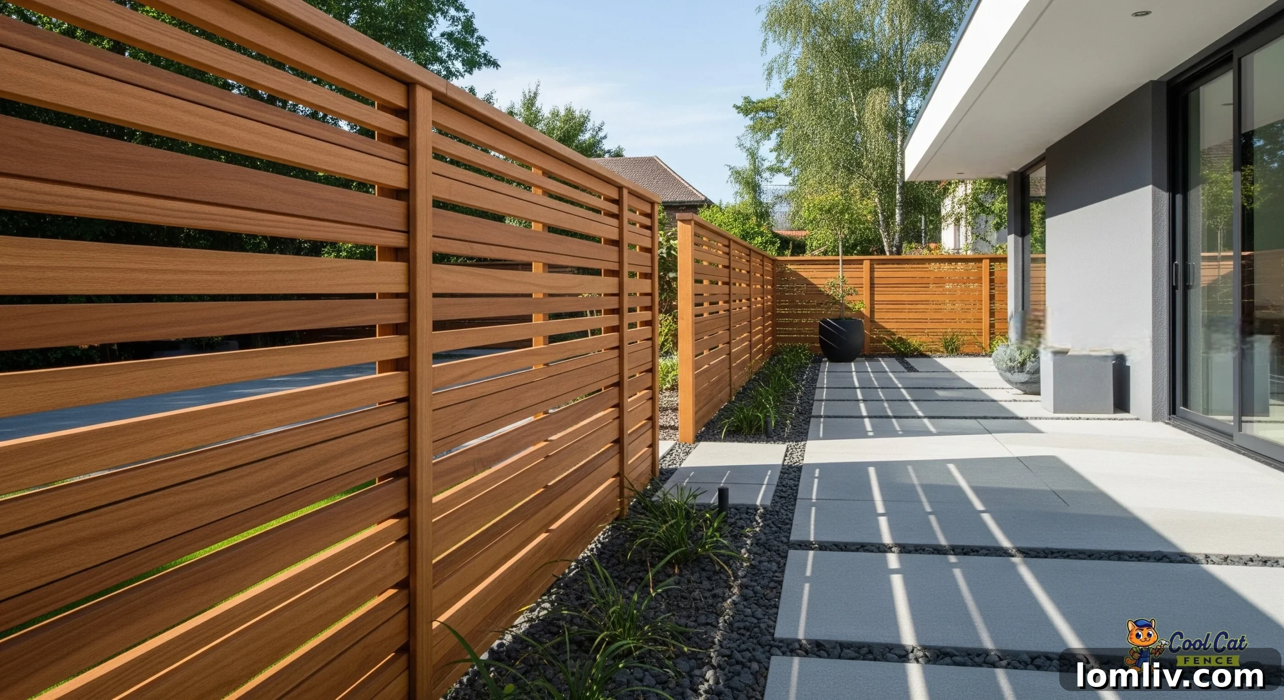 2025 Texas Fencing Innovations For Ultimate Privacy and Lasting Beauty 2 Modern backyard fence complementing a contemporary home