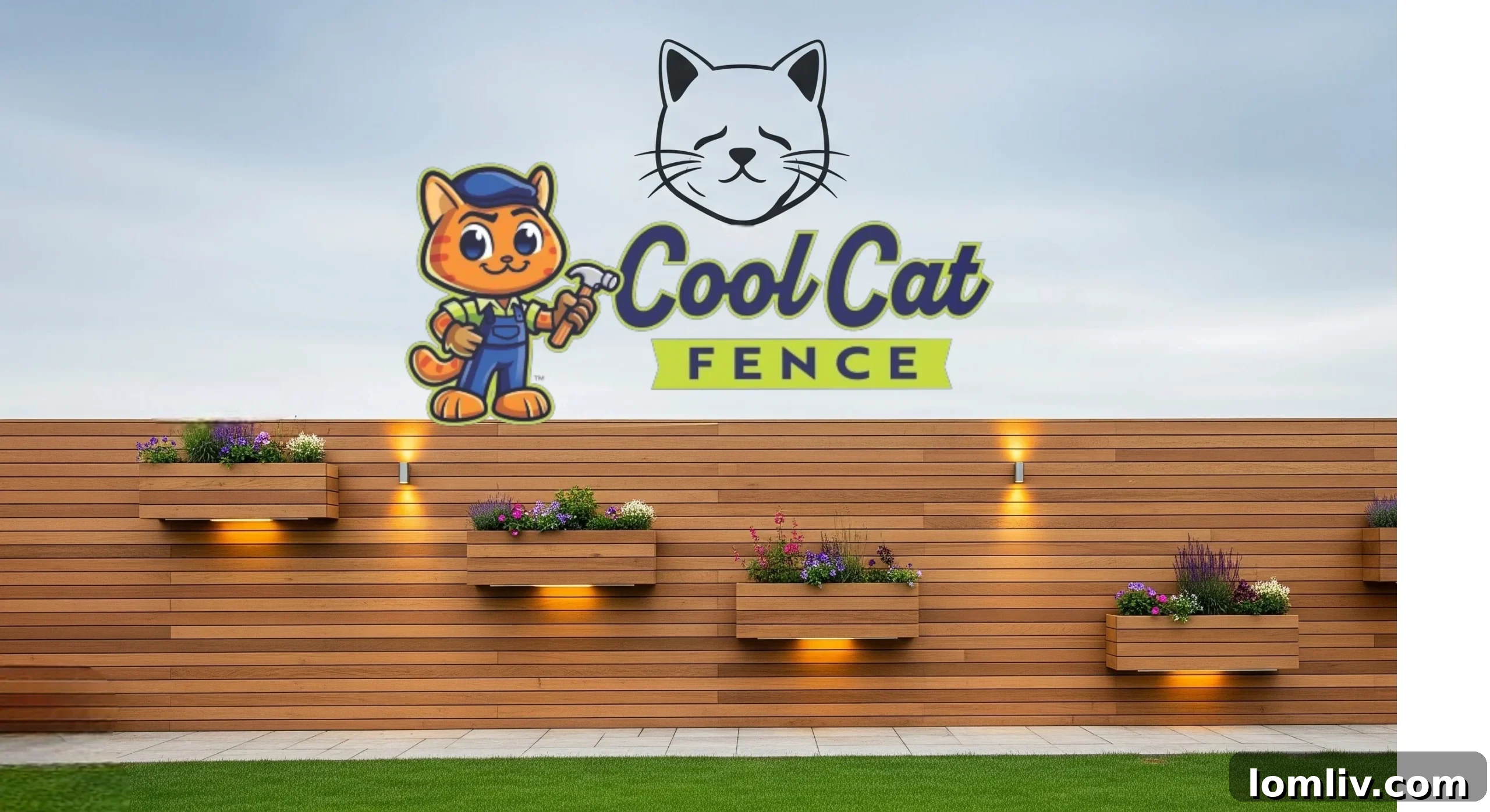 2025 Texas Fencing Innovations For Ultimate Privacy and Lasting Beauty 4 Backyard fence with integrated lighting and lush planters