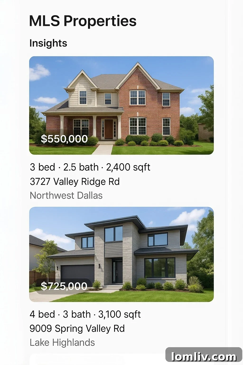 A person using a mobile real estate app, focusing on local details.