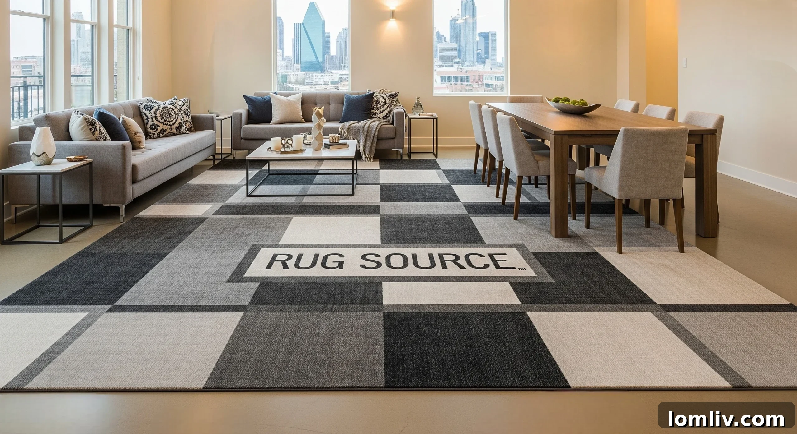 Maximize Your Dallas Home Staging with the Right Living Room Rug 3 Cozy living room with a soft, warm area rug
