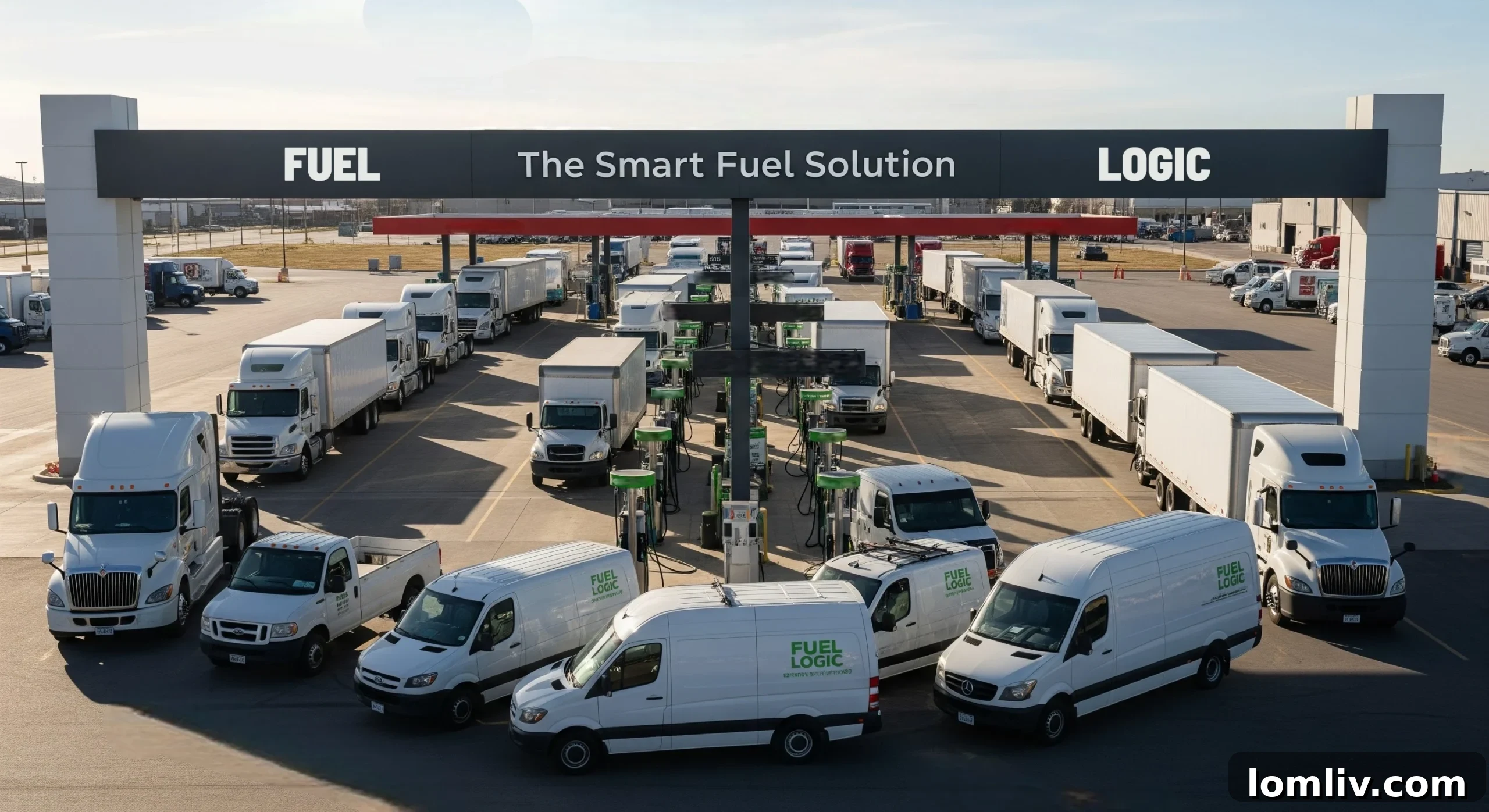 Fuel truck driver fueling vehicles efficiently