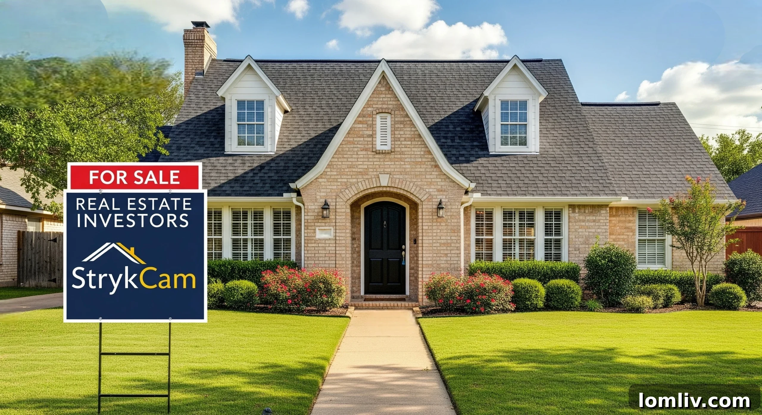 A house with a 'Sold' sign, symbolizing a completed real estate transaction.