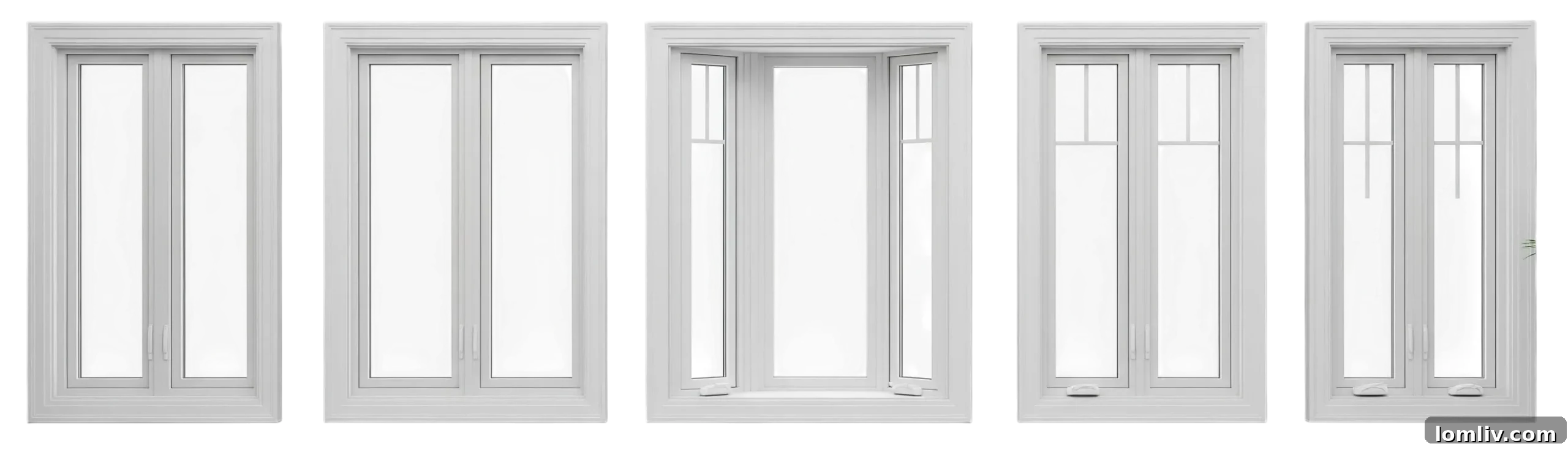 Simple, cost-effective vinyl bay window in a home