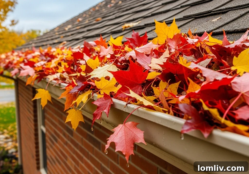 A serene autumn scene with a house and changing leaves, illustrating the ideal conditions for fall home projects.