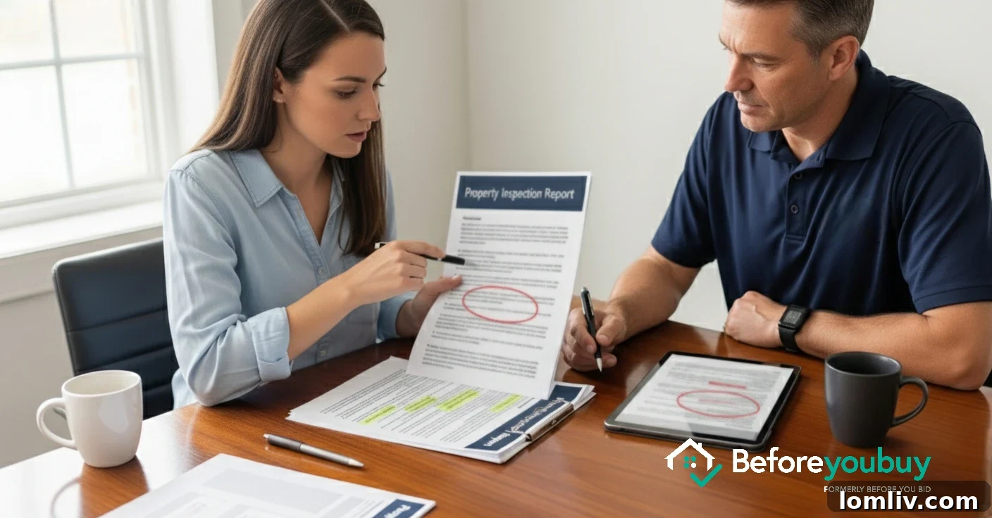 Melbourne Home Buying After Floods Inspector Guide 3 A buyer discussing a building inspection report with a real estate agent