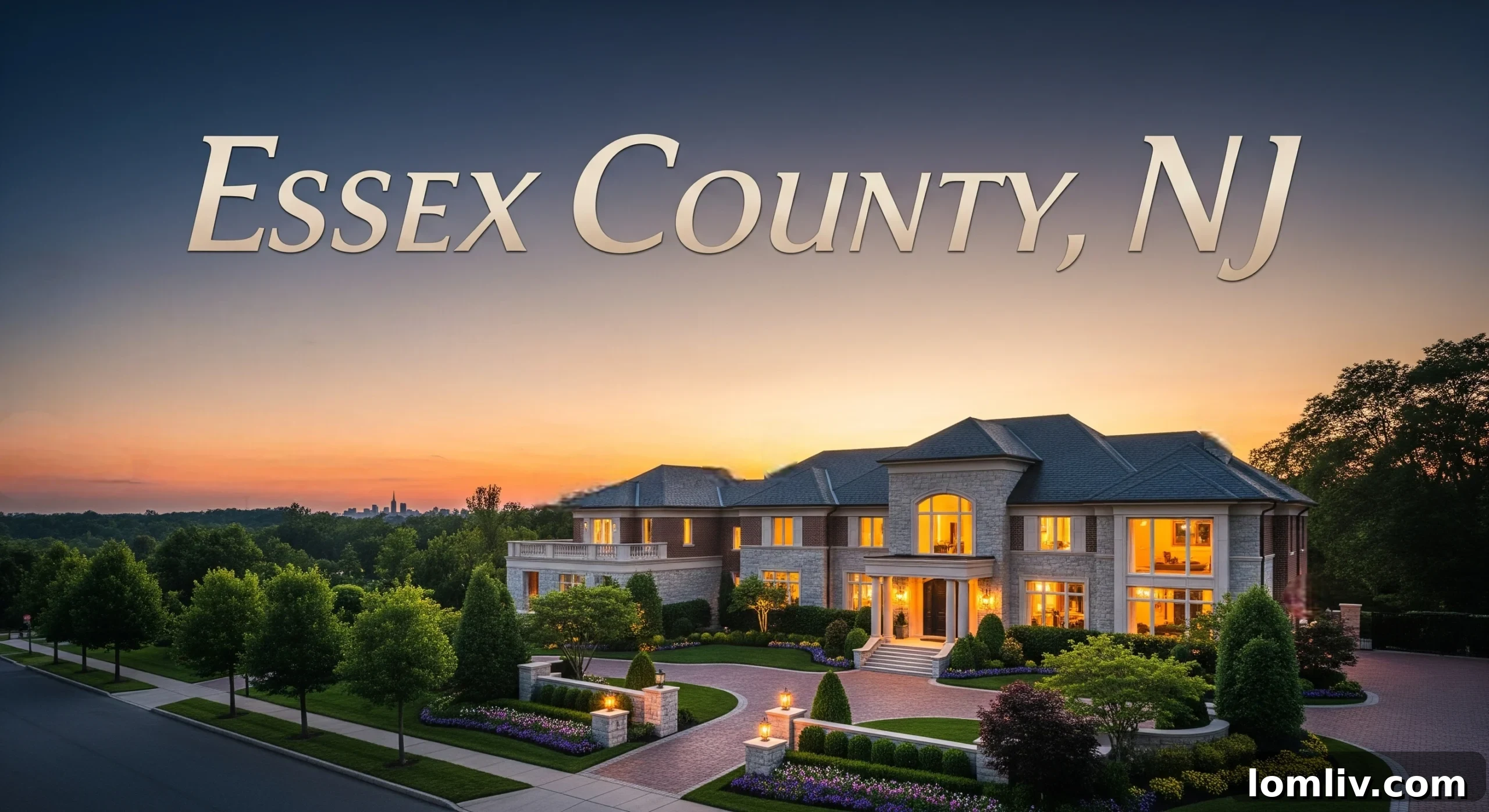Mastering the Luxury Home Market in Essex County, NJ 2 A stunning modern luxury home with a swimming pool and expansive views, perfect for high-end real estate buyers.