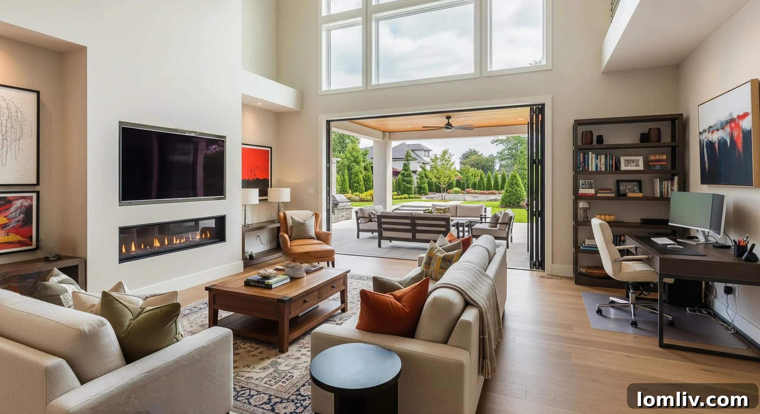 Mastering the Luxury Home Market in Essex County, NJ 5 A person relaxing in a luxurious, serene living room, reflecting on how a luxury home should enhance daily life.