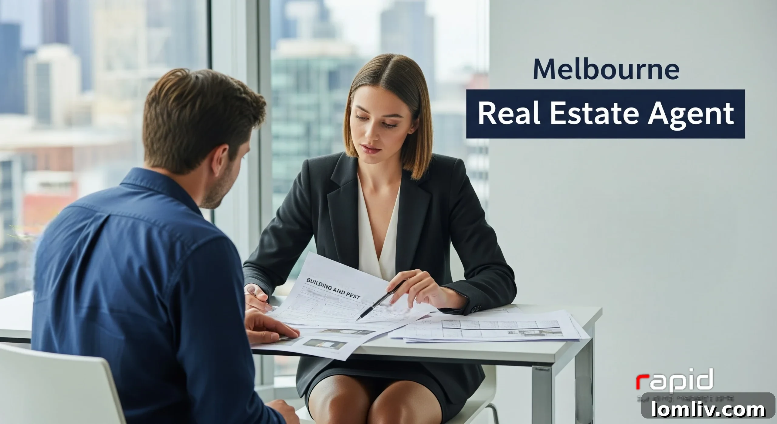 Real estate agent and client reviewing a home inspection report, emphasizing trust and transparency in property transactions.