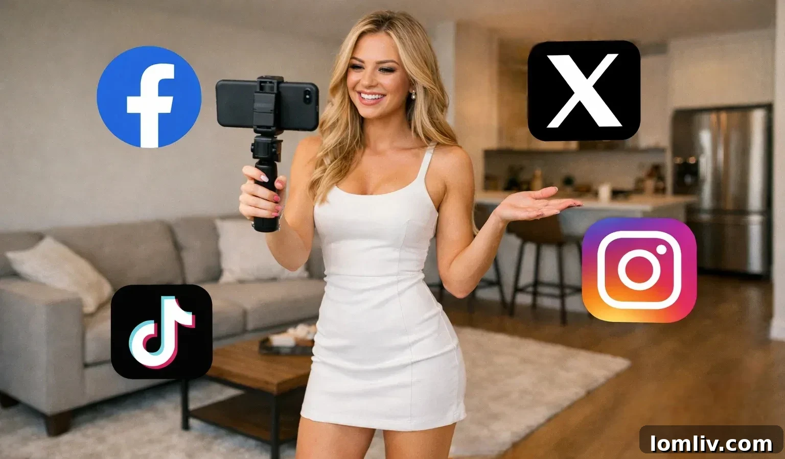 Real estate agent using social media to market properties