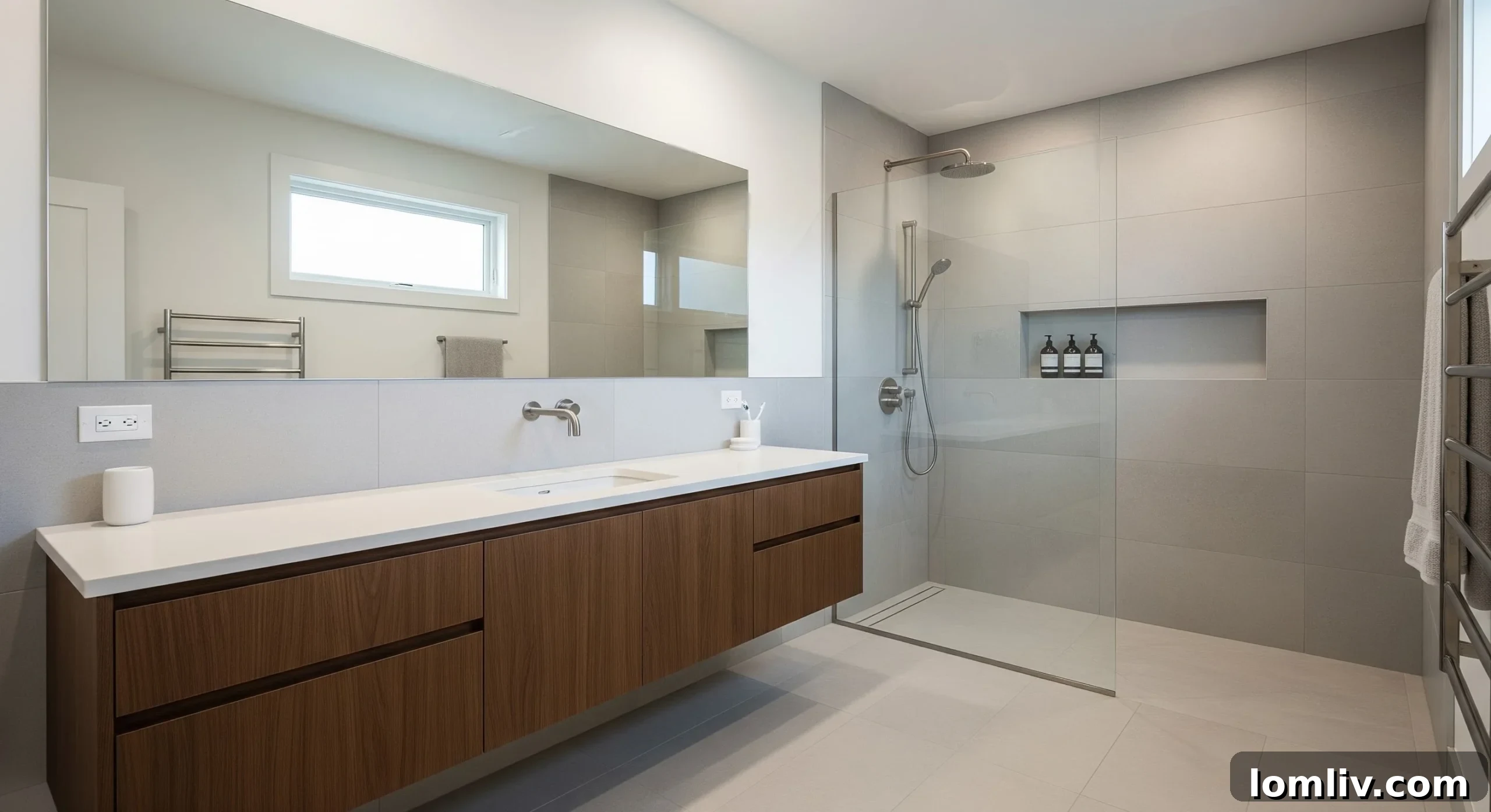 Modern bathroom with high-quality, water-resistant materials