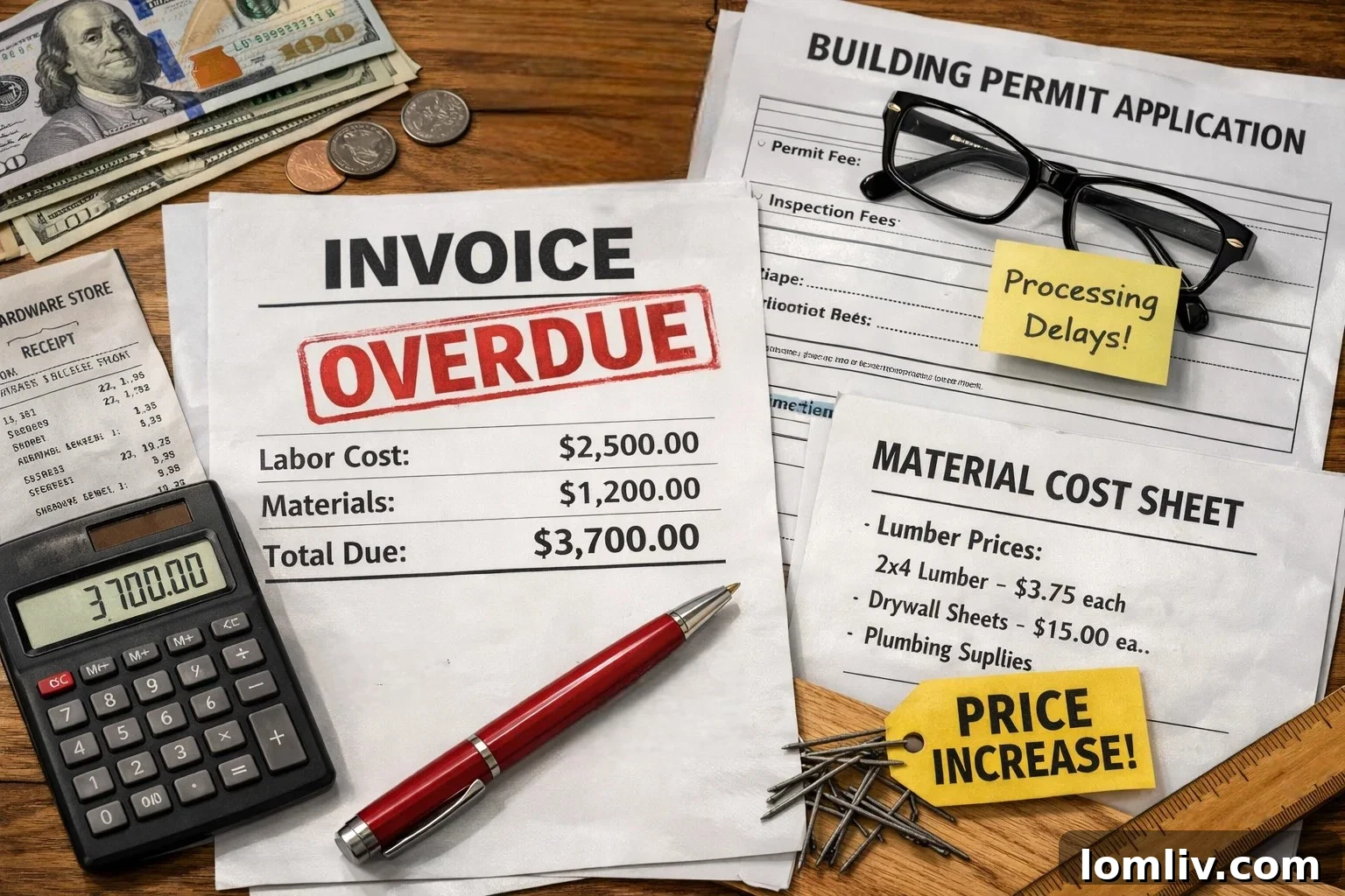 Contractor discussing hidden renovation costs with Texas homeowners