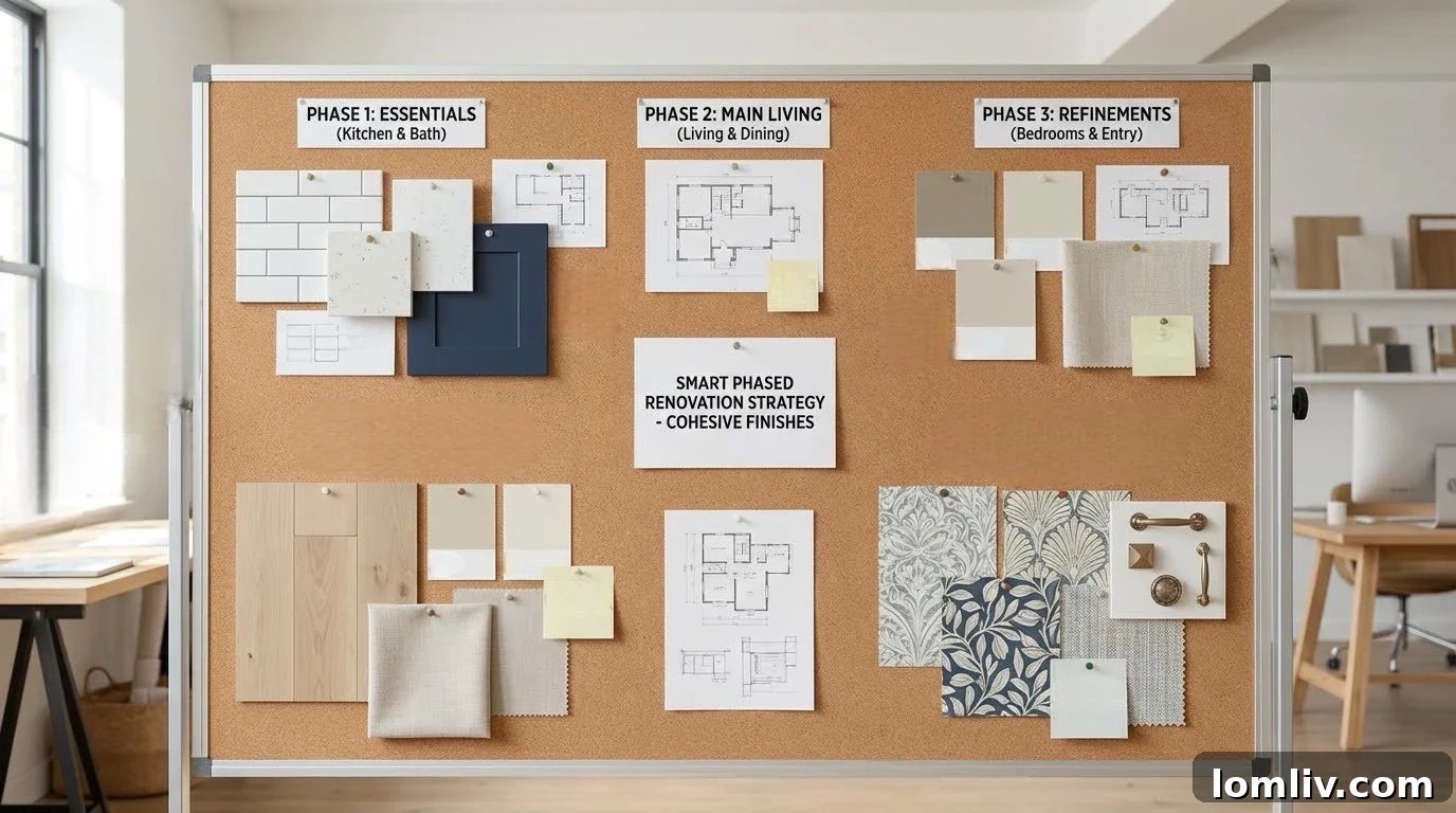 Architectural drawing of a home layout, showcasing a hybrid renovation strategy