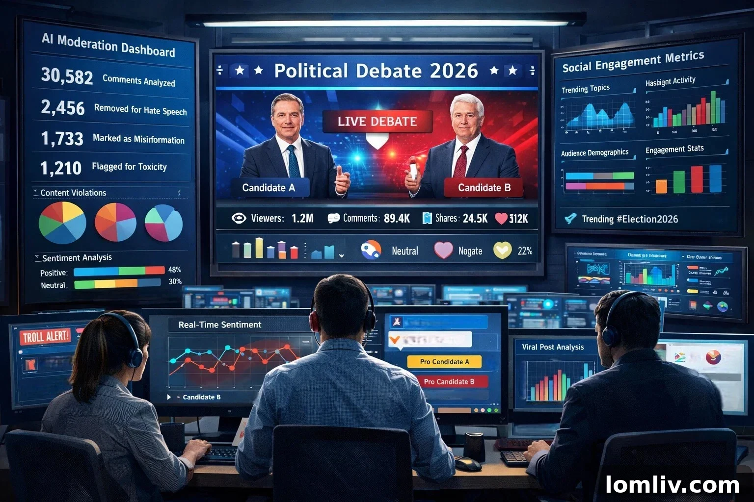 Future political discussions influenced by AI moderation