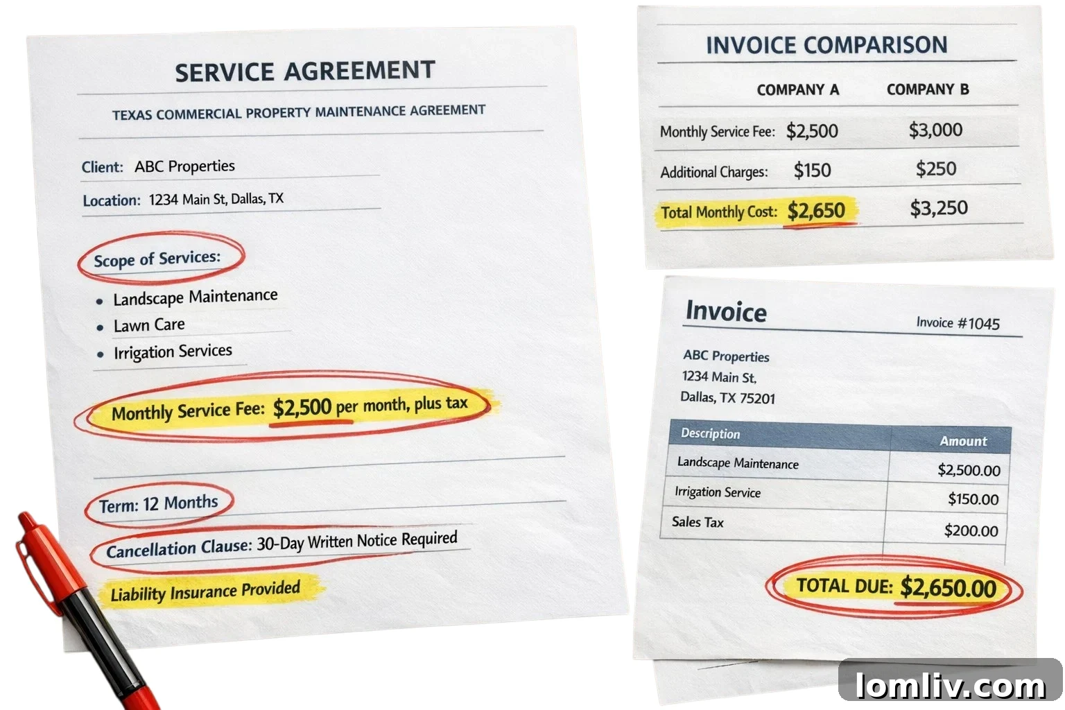 Businessman reviewing contract details