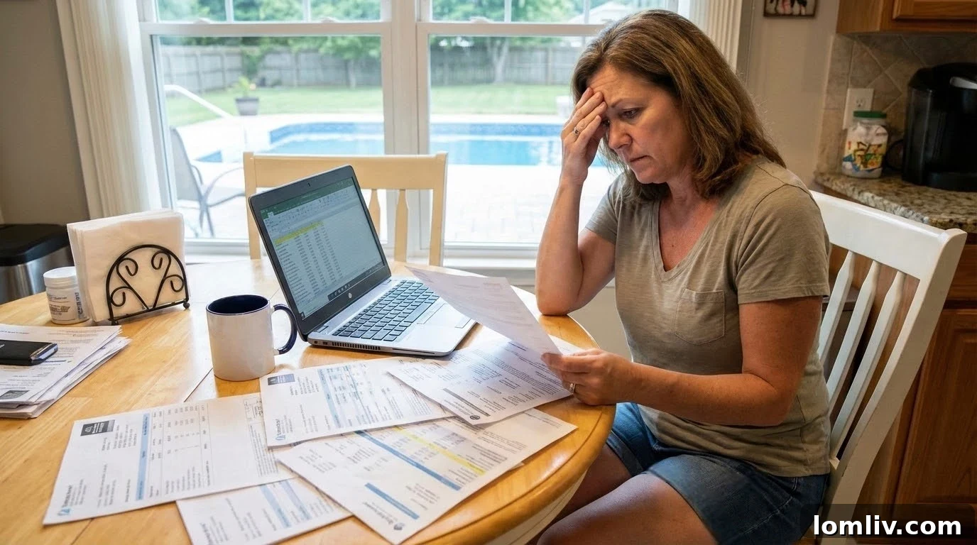 High utility bill next to a swimming pool, indicating potential issues