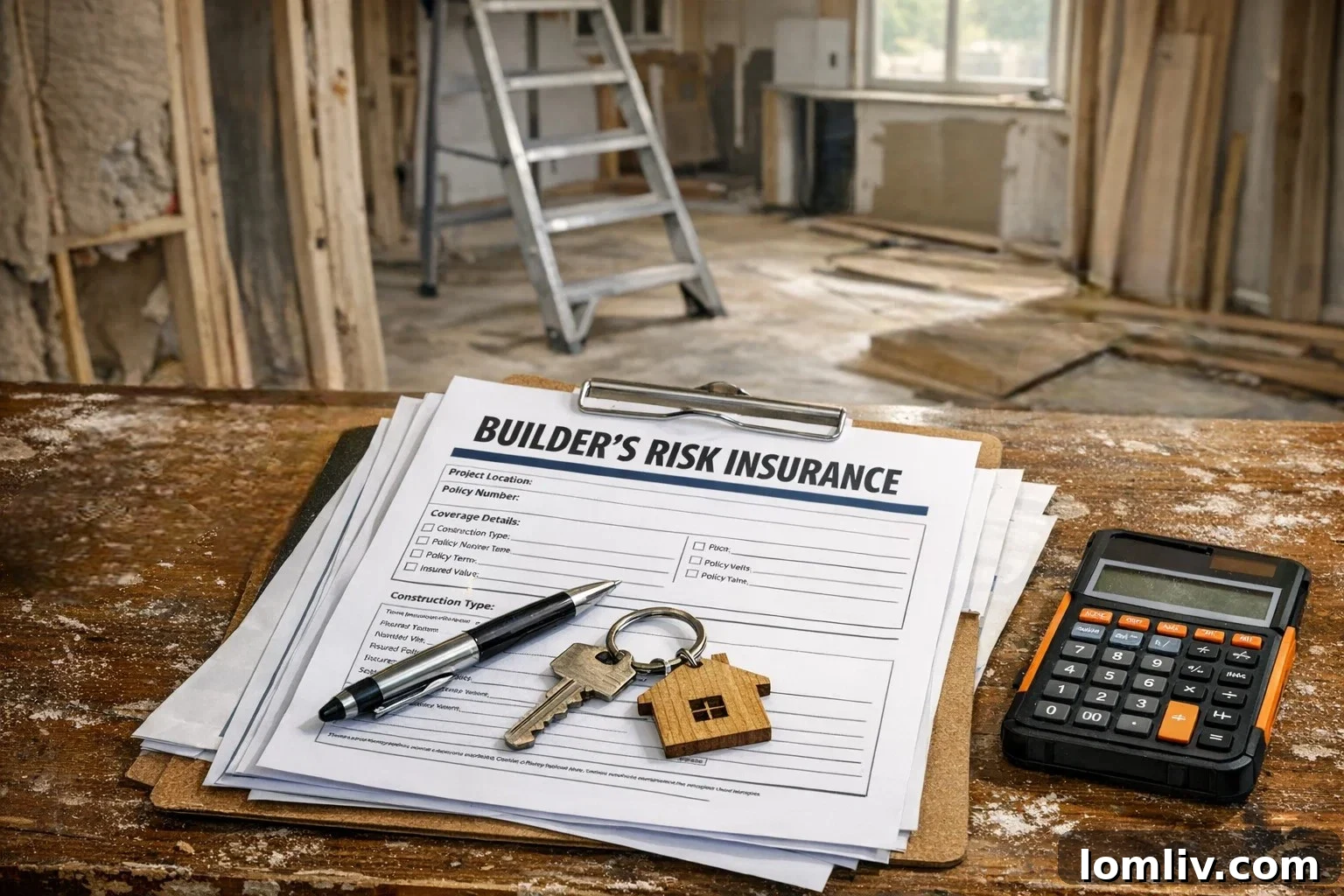 Construction site with safety fence, illustrating the need for builder's risk insurance during renovation projects.
