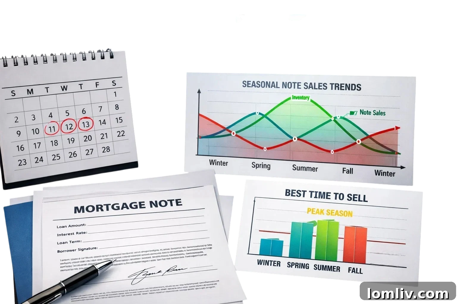 Financial calendar or planner showing the first quarter