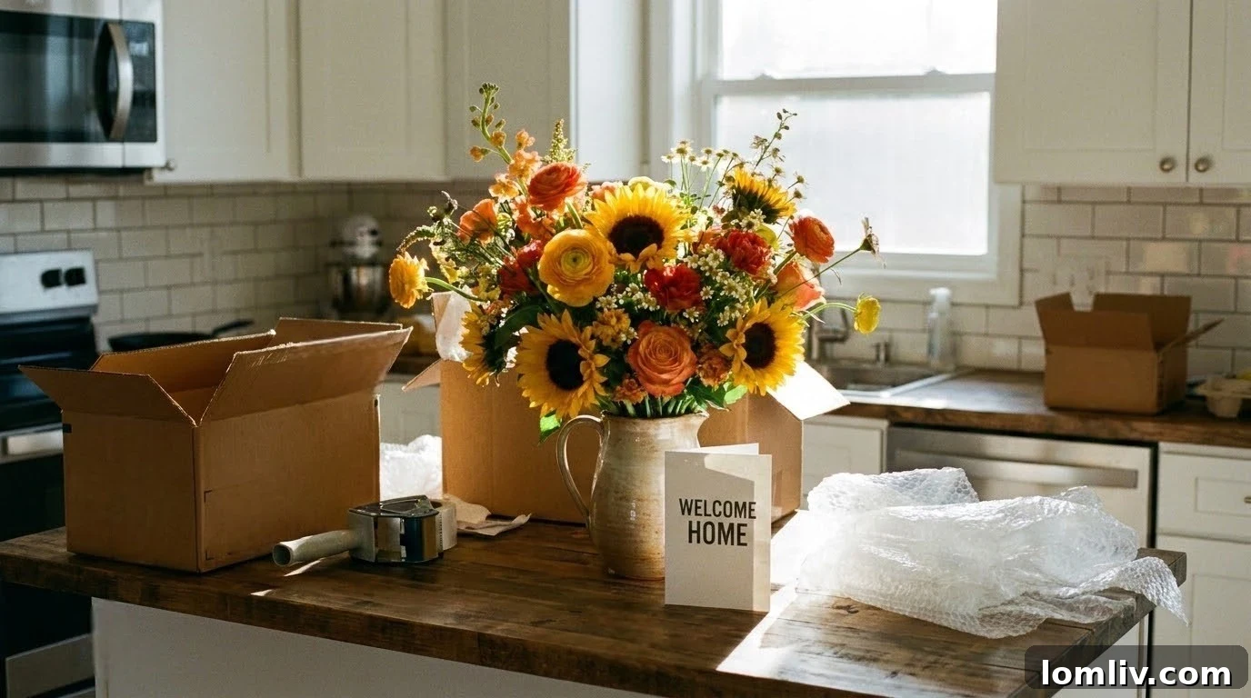 A close-up of a beautifully arranged bouquet, symbolizing a perfect real estate gift.