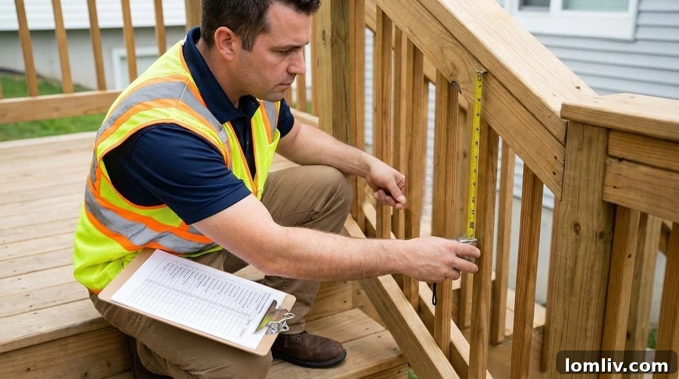 Elevate Your Home Value Through Stair Railings 3 Close-up view of a sturdy, code-compliant stair railing, emphasizing safety and structural integrity in home design.