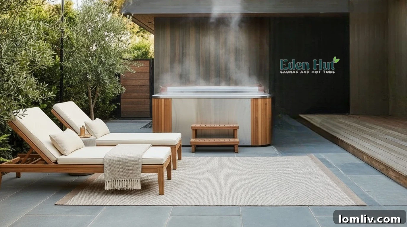 The Hot Tub Effect: Boosting or Busting Your Home's Value? 2 A family enjoying a hot tub in a well-maintained backyard