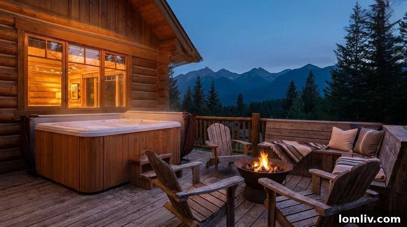 The Hot Tub Effect: Boosting or Busting Your Home's Value? 5 A couple relaxing in a hot tub with a scenic view, ideal for short-term rentals