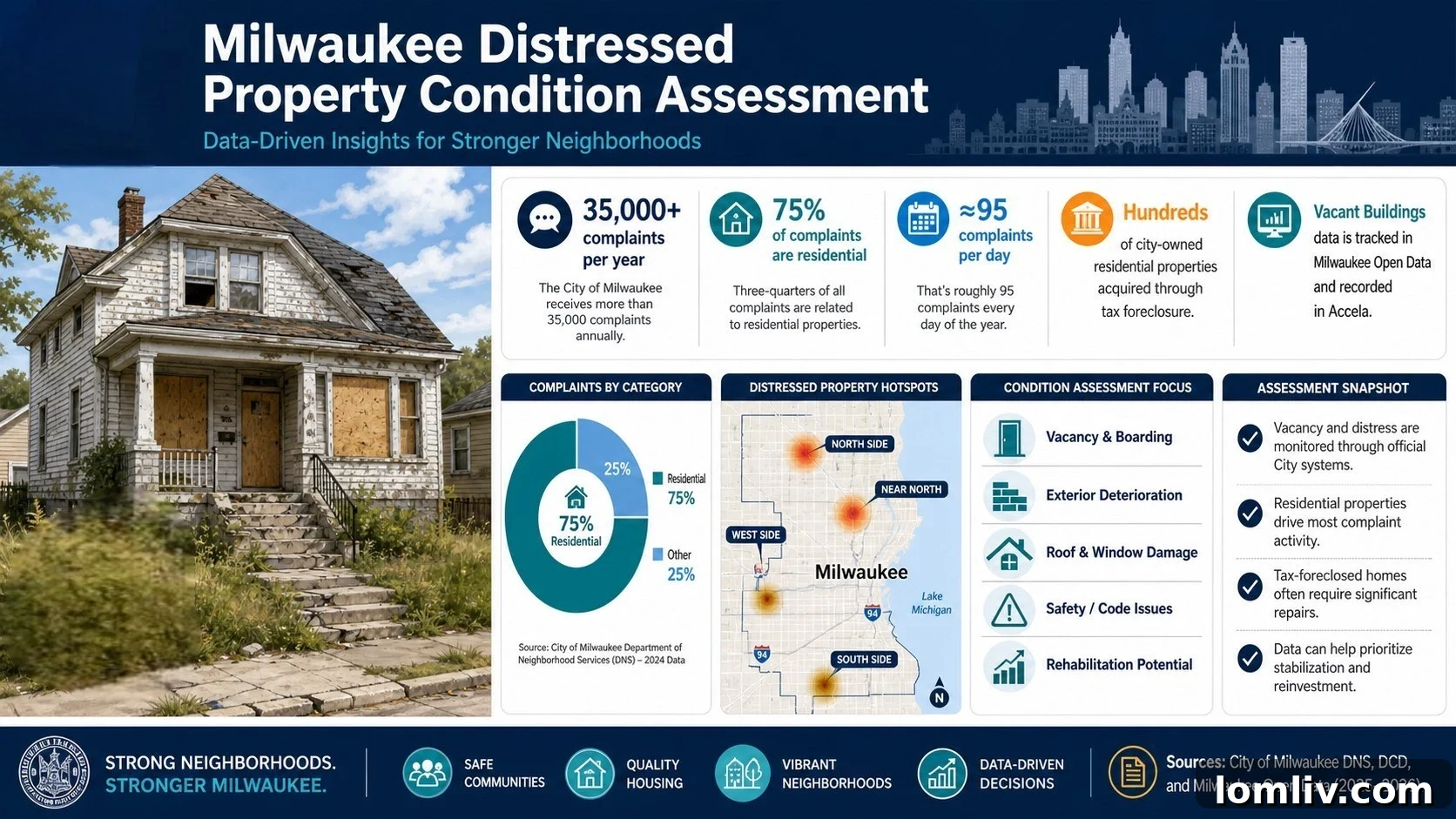 Valuing Troubled Milwaukee Properties in a Changing Market 2 A distressed house in Milwaukee with visible signs of neglect.