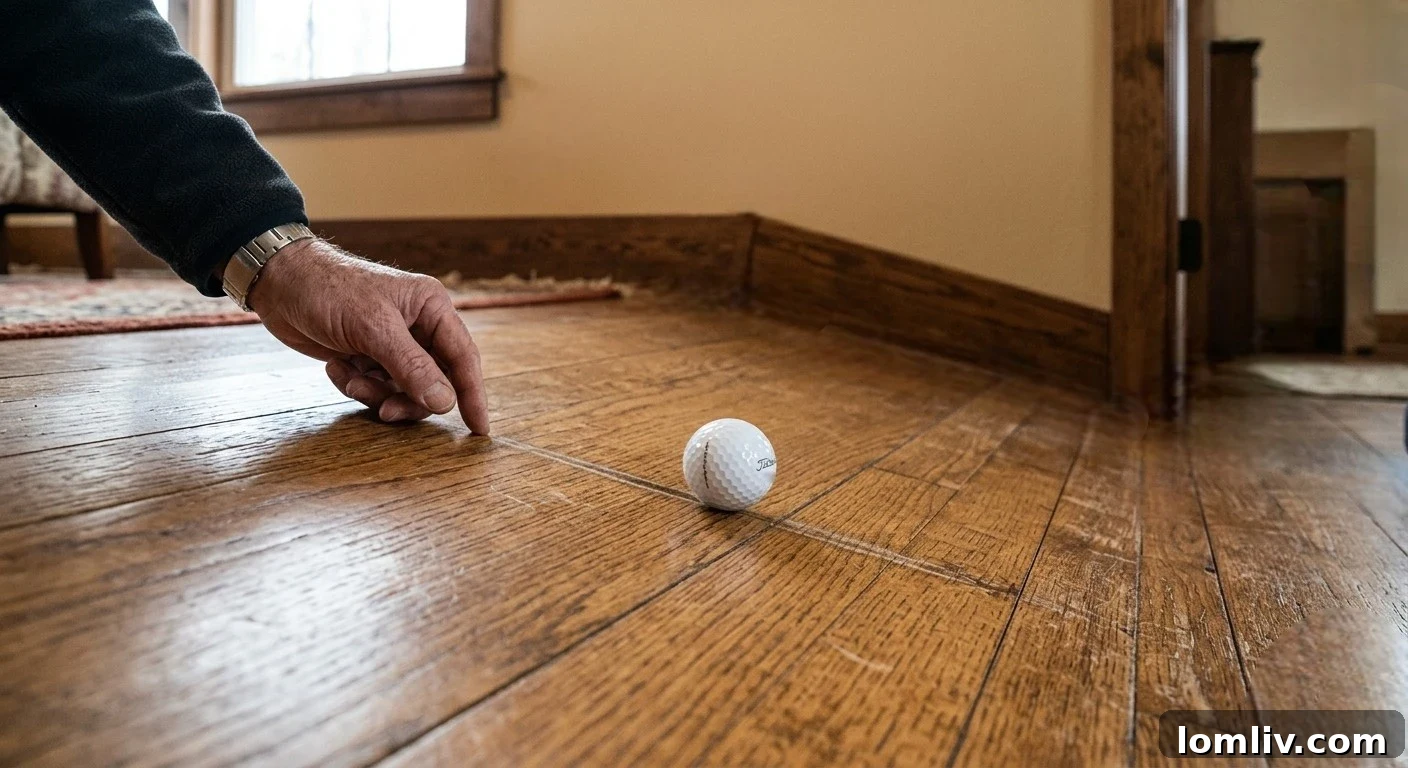 Five Foundation Issues That Will Kill a Property Deal 4 A level showing an uneven and sloping floor, a sign of foundation problems